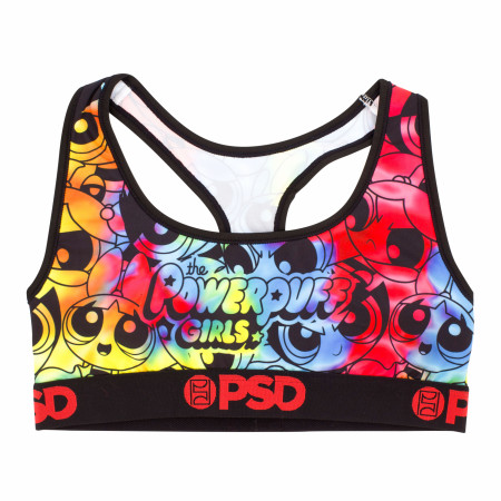 Powerpuff Girls Rainbow Tie-Dye PSD Sports Bra